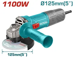 Кутова шліфувальна машина TG11012536 1100Вт TOTAL teh0026707