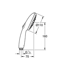 Ручний душ 3 режими струменя Grohe Tempesta 110 28419003, Хром - мініатюра 11