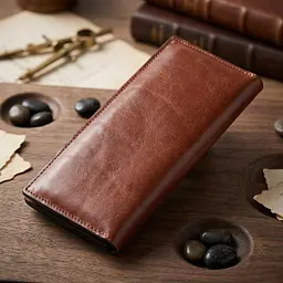 Шкіряний вертикальний купюрник Grande Pelle 11213 коричневий - мініатюра 4