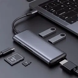Багатофункціональний перетворювач типу-З XiaomiHagibis Type-C Docking Station - мініатюра 3