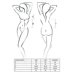 Корсет з пажами Passion KATRISS CORSet black L/XL - мініатюра 5