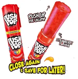 Льодяник Bazooka Push Pop Candy Strawberry Blackcurrant Cola 15г, 1шт - мініатюра 3