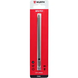 Біта для шурупів Wurth PZ2, 1/4IN, L150 мм в блістері (1614100221901)