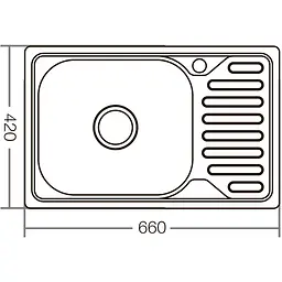 Мийка для кухні Zerix Z6642-08-180E satin (ZX1600) - мініатюра 3