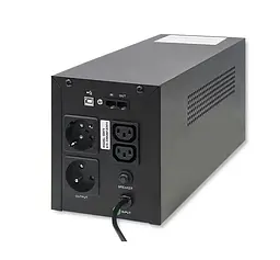 Джерело безперебійного живлення Qoltec QLT LED 2000VA 1200W, AVR, 3st, 2xSchuko socket, 2x12V9Ah - мініатюра 3