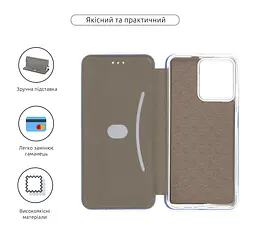 Чехол-книжка для Oscal C70, G-Case, синий, кожаный чехол-книга из экокожи (PU) и TPU, с магнитом, с подставкой и вместительным кардхолдером, противоударный, защита всего корпуса, ArmorStandart (ARM71965) - мініатюра 3