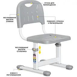 Стільчик Evo-kids сірий (EVO-301 G) - мініатюра 3