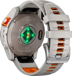 Смарт-годинник Garmin Fenix 7X Pro Sapphire Solar Edition Titanium with Fog Gray/Ember Orange Band (010-02778-14) [86521] - мініатюра 3