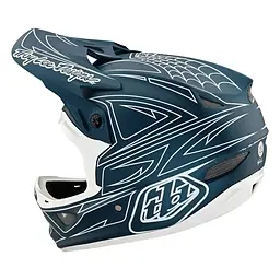 Велошолом Troy Lee Designs D3 Fiberlite SpiderStripe Blue XL (1106-198550035) - мініатюра 2
