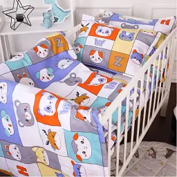 Комплект постельного белья MirSon Бязь 20-0039 Zoo alphabet 160x220 см голубой (2200010271690)