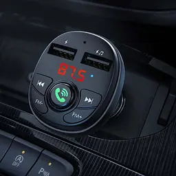 Автомобільний FM модулятор (трансмітер) Borofone Music Joy 2xUSB Bluetooth (BC26B) - мініатюра 3