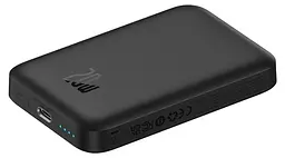 Зовнішній акумулятор Baseus Magnetic Mini Air Wireless Fast Charge Power Bank 6000mAh 20W чорний (P10059002113-00) - мініатюра 4