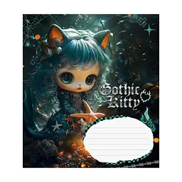 Зошит Школярик Gothic cats 12 аркушів лінія (012-3531L), в асортименті - мініатюра 2