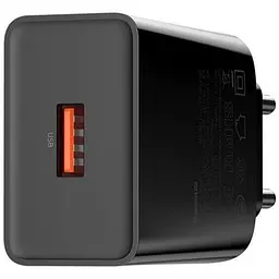 Мережевий зарядний пристрій Baseus Speed ​​Xiaomini 1USB QC 18W CCFS-W01 Black - мініатюра 2
