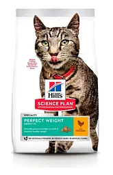 Сухий корм для схильних до ожиріння кішок Hill's Science Plan Feline Adult Perfect Weight з куркою — 1,5 кг