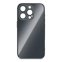 Чехол-накладка для Apple iPhone 15 Pro, Replica MagSafe, черный, противоударный защитный чехол с магнитным кольцом MagSafe, защита всего корпуса, TPU+PC, зеркальный, выступающий бортик вокруг экрана, ArmorStandart (ARM76229)