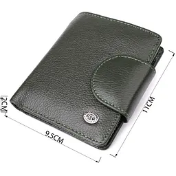 Вертикальний жіночий гаманець із натуральної шкіри ST Leather 9,5х11х2 см acs0029645 - мініатюра 3