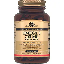 Жирные кислоты Solgar Омега-3 EPA и DHA 700 мг 30 капсул