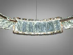 LED люстра підвісна золото 70 Вт пульт 12 м² - мініатюра 4
