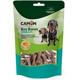 Ласощі для собак Camon Bon Bones у вигляді кісточки зі смаком какао 120 г