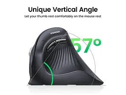 Миша UGREEN MU008 Vertical Ergonomic Black (25444) - мініатюра 2
