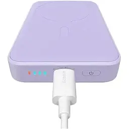 Портативна батарея Baseus Magnetic Mini Wireless Quick Charging 10000 mAh 20W PPCX110105 Purple - мініатюра 3