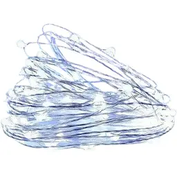 Новорічна гірлянда роса Brille на батарейках 50 LED 5 м білого кольору 1977-03 - мініатюра 2