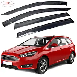 Дефлектори вікон вітровики HIC для Ford Focus III 2011-2018 Універсал Оригінал (Fo88)