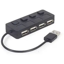 Концентратор Gembird USB 2.0 4 ports switch black (UHB-U2P4-05)
