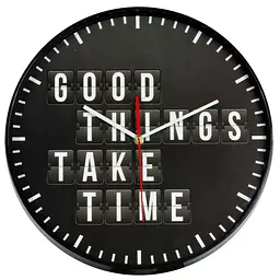 Настінний годинник Technoline 775485 Good Things Take Time (775485) - мініатюра 1