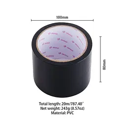 Скотч для бондажу LOCKINK SEVANDA Electrostatic Tape, чорна, 16 м