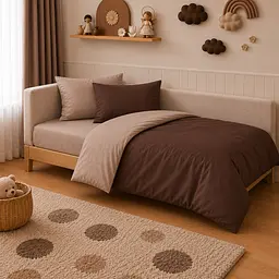 Дитяча постільна білизна MIRSON JUNIOR фланель Cappuchino/Brown 200х220см (2200012803127)
