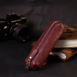 Надійна шкіряна ключниця Grande Pelle 11667 бордовий - мініатюра 8