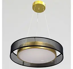 Підвісний круглий LED-світильник Artlight 2003/X4 чорний із золотим сатином та трьома режимами світла - мініатюра 2