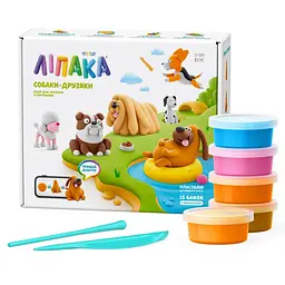 Дитячий меганабір пластиліну "Собаки-друзі" Lipaka 15030-UA01 самостійно твердіє - мініатюра 2