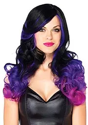 Leg Avenue-Allure Multi Color Wig Black/Purple - Двоколірна перука, рожево-фіолетовий - мініатюра 2