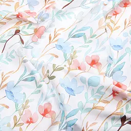 Дитяча постільна білизна в ліжечко AQUARELLE FLOWERS CS3, рожевий (FlowersAquaRedBeigeBlue_34Bubble_140) - мініатюра 11