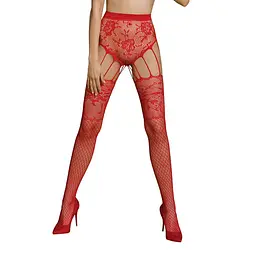 Еротичні колготки-бодісткінг Passion ECO S004 red