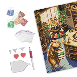 Алмазна мозаїка «Капібари в книгарні» - мініатюра 2