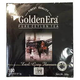 Чай Golden Era Pure Ceylon Tea Green Tea Earl Gray (100 пакетиків) 200 г