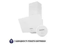 Витяжка Minola HDN 6224 WH 700 LED (похила) - мініатюра 2