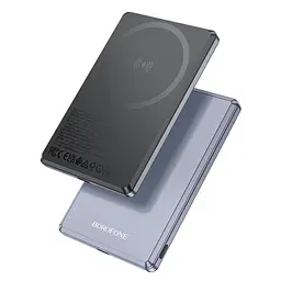 Портативна батарея Borofone BJ50 5000 mAh with MagSafe 15W + PD20W Metal Gray - мініатюра 2