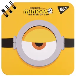 Блокнот Yes Minions 11х11 см подвійна cпіраль 80 аркушів без лініювання (151754)