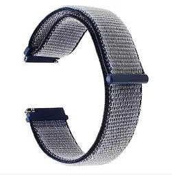 Ремінець BeWatch 22мм нейлоновий липучка для Samsung Gear S3/Galaxy Watch 46/Galaxy Watch 3 45 Темно Синій (1021398) - мініатюра 3