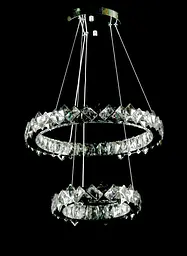Світлодіодна люстра Splendid Ray L40802/480+320/2 LED з кришталем, хром, 80 Вт, з пультом і димером - мініатюра 3