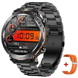 Розумний наручний годинник Smart Avation Pro Steel 2 ремінця (Чорний)