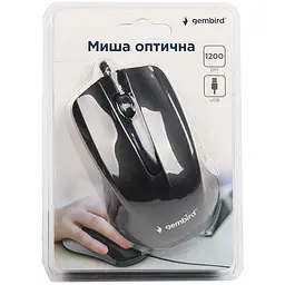 Миша Gembird MUS-101 USB Black (MUS-101) - мініатюра 4