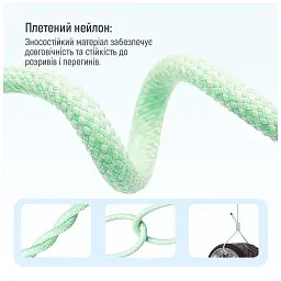 Дата кабель USB-C to USB-C 1.0m 60W 3.0А green ColorWay (CW-CBPDCC061-G) - мініатюра 10