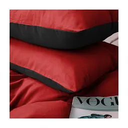 Постільна білизна MirSon 002-009 Black/Red Фланель 2x143x210 Сімейний (2200009656569) - мініатюра 7