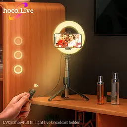Тримач із кільцевим освітленням Hoco Showfull fill light live broadcast LV03 - мініатюра 6